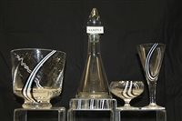 Lot 2082 - Quantity of Caithness glassware with black and...