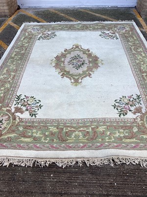 Lot 1372 - Large Indian cream rug