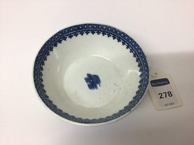 Lot 68 - Caughley blue and white Fisherman pattern patty pan, circa 1780-90, ex-Bonhams, 11cm diameter