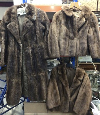 Lot 363 - Two vintage mink jackets and one full length fur coat (3)