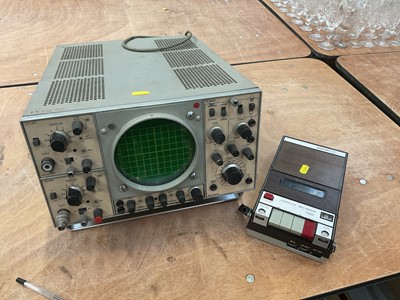 Lot 529 - Solartron CX1443 oscilloscope and a Sencor solid state casette recorder.