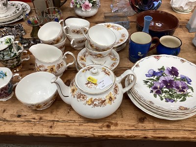 Lot 11 - Sundry china, glass and other items, including four Royal Albert Provincial Flowers cups and saucers.