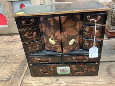 Lot 21 - Early 20th century Japanese lacquer cabinet