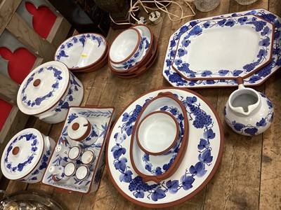 Lot 20 - Portuguese blue and white terracotta tablewares
