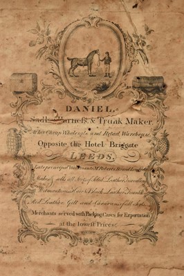 Lot 935 - Georgian pony skin covered carriage document box with label to interior