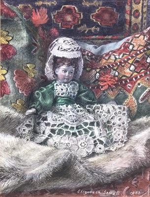 Lot 57 - Elizabeth Sorrell (1915-1991) watercolour, doll