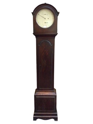 Lot 769 - 19th century regulator long case clock in mahogany case.