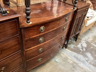 Lot 1241 - 19th century bow front chest of drawers