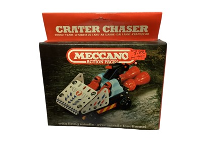 Lot 1893 - Miro Meccano (1981) Action Packs including Lunar Warrior No.0-86200(x2), Crater Chaser No.0-86202 & Star Patrol No.0-86110, all boxed (4)