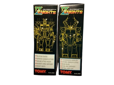 Lot 319 - Tomy (1986) Z Knights (The Ultimate Computer Battle Wariors) kit battle robots (6)