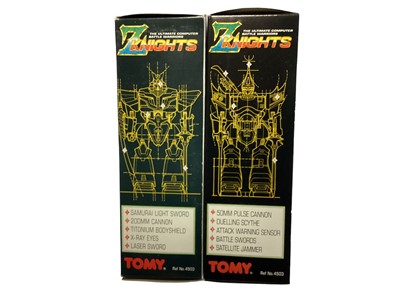 Lot 319 - Tomy (1986) Z Knights (The Ultimate Computer Battle Wariors) kit battle robots (6)