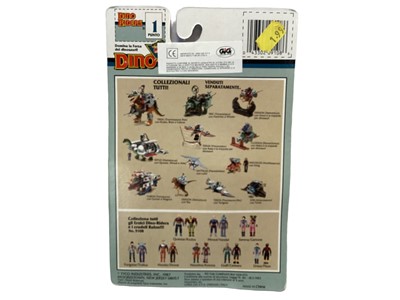 Lot 335 - Tyco GiG (c1989) Italian Version Series 2 Dino Riders Nouvi Eroi (New Heroes) Gerione & Serena 2 3/4" action figure twin pack set, on card with blister pack No.9108 (1)