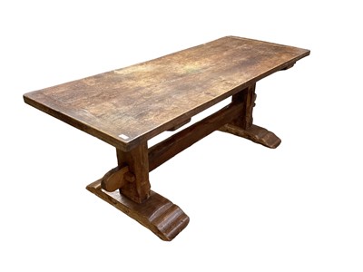 Lot 1301 - Large 17th century style oak refectory table