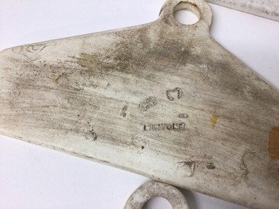 Lot 116 - Collection of six pearlware bin labels