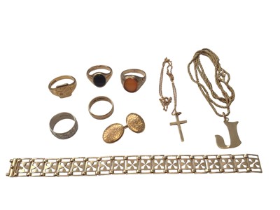 Lot 33 - Group of 9ct gold jewellery