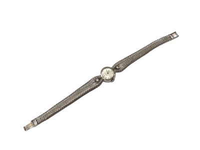 Lot 34 - 1950s/1960s ladies Cyma Cymaflex 9ct white gold wristwatch