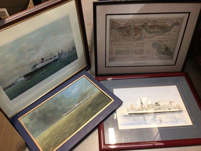 Lot 313 - Group of shipping related pictures, prints and photographs