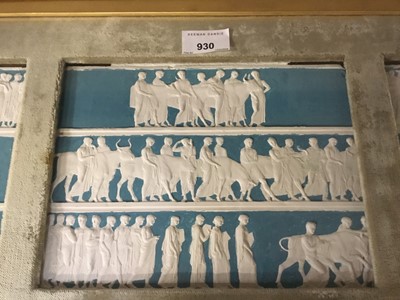 Lot 930 - Two large original John Henning Grand Tour plaster friezes