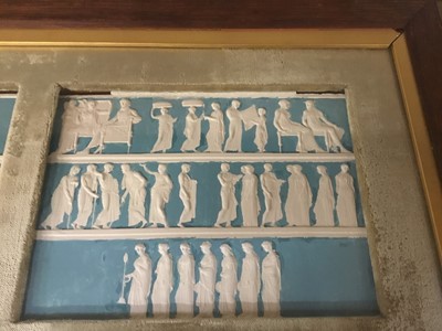 Lot 930 - Two large original John Henning Grand Tour plaster friezes