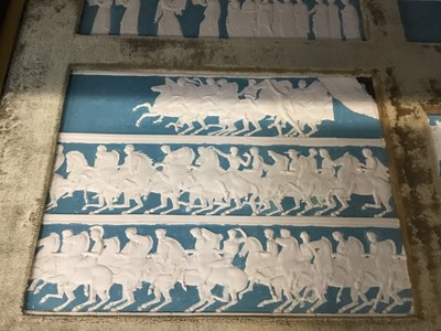 Lot 930 - Two large original John Henning Grand Tour plaster friezes
