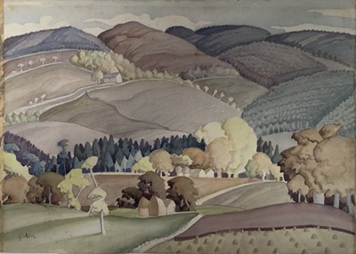 Lot 28 - Henry Epworth Allen (1894 - 1958) signed landscape watercolour, 28cm x 38cm, unframed