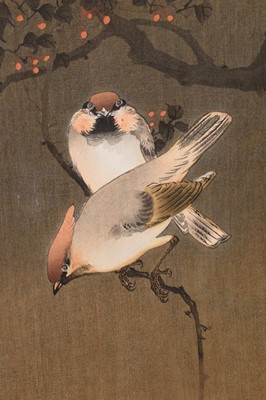 Lot 98 - Ohara Koson (1877-1945), two Japanese woodblock prints of birds