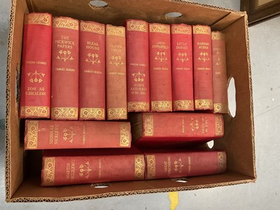 Lot 471 - Books- box of Edwardian Dickens books