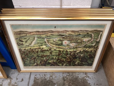 Lot 94 - Set of seven lithographs from the Bacon's South African Battle Pictures series