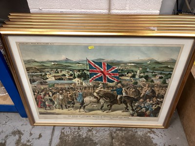 Lot 94 - Set of seven lithographs from the Bacon's South African Battle Pictures series