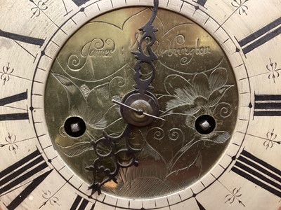 Lot 750 - Victorian 17th century style brass lantern clock signed James Worthington, key and pendulum present.