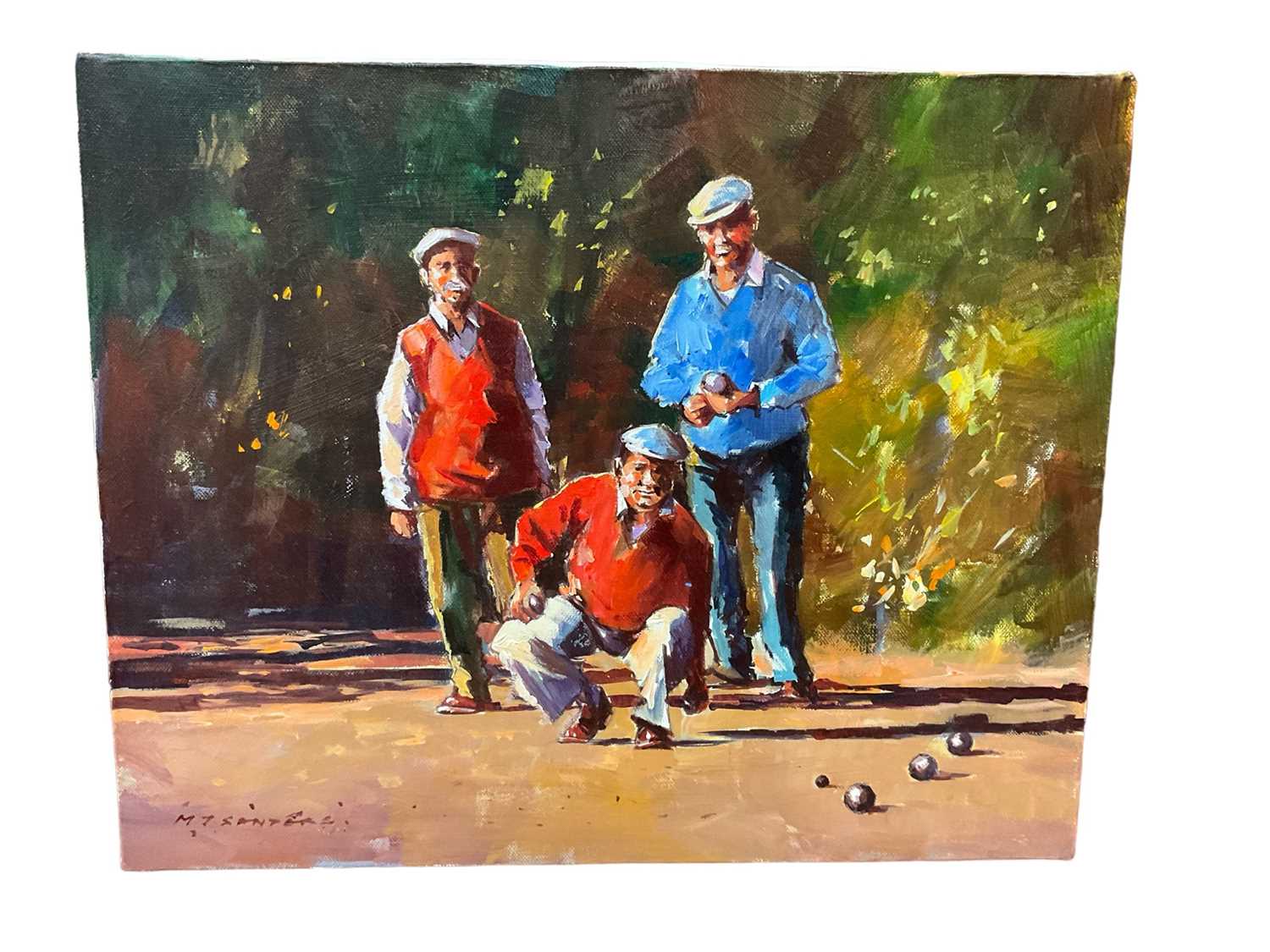 Lot 378 - Contemporary oil on canvas study 'Boule'