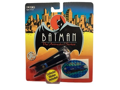 Lot 65 - ERTL (c1993) DC Comics Batman The Animated Series diecast metal vehicles including Batmobile No.2446, Batplane No.2447, Batboat No.2448, Batcycle No.2449, Gotham City Police Helicopter No.2457 & Br...