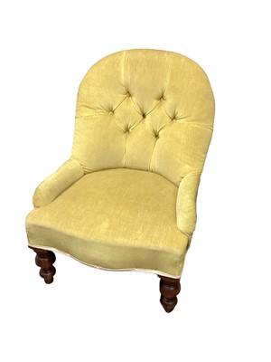 Lot 1317 - Victorian button back nursing chair