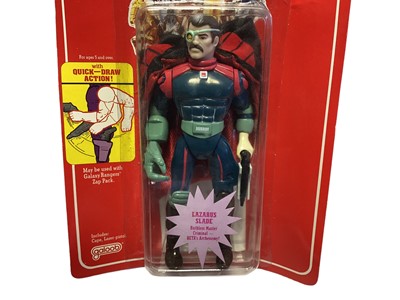 Lot 93 - Galoob (c1986) Adventures of the Galaxy Rangers Lazarus Slade (Alien Outlaw) 7" action figure with quick draw action (not tested), on card (curled) & bubblepack  No.5300 (1)