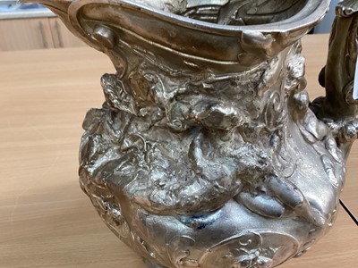 Lot 302 - Large Victorian silver wine ewer by Elkington & Co.