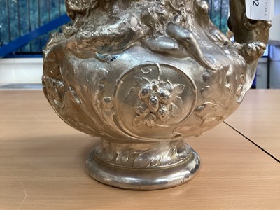 Lot 302 - Large Victorian silver wine ewer by Elkington & Co.