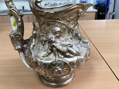 Lot 302 - Large Victorian silver wine ewer by Elkington & Co.