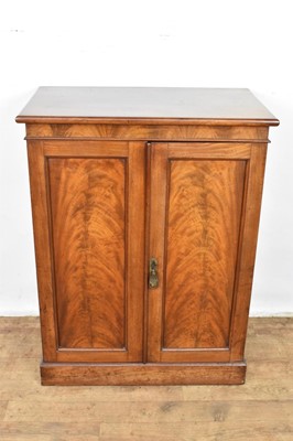 Lot 1340 - 19th century flame mahogany two door cabinet