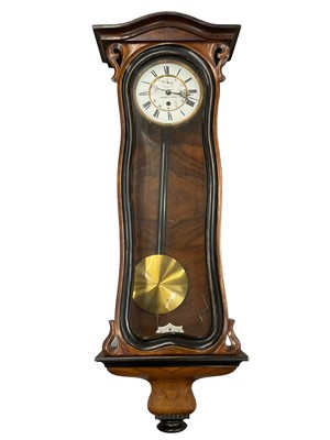 Lot 735 - Victorian hanging wall clock, retailed by Story - Barrow in Furness