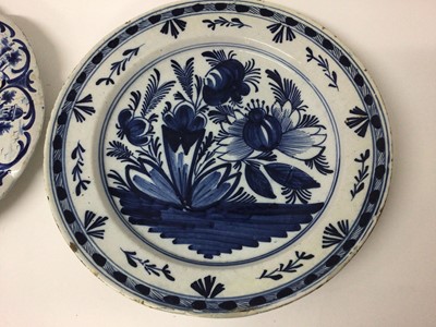 Lot 82 - Two Dutch delftware dishes
