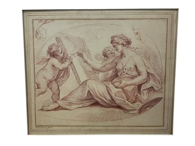 Lot 141 - Attributed to Francesco Bartolozzi (1728-1815) red chalk - Muse