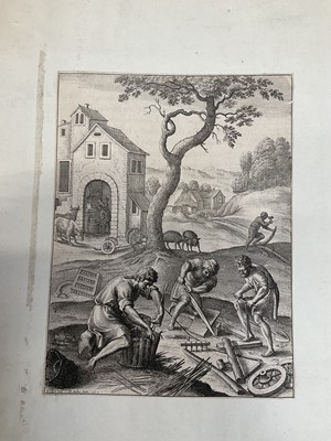 Lot 176 - Wenceslaus Hollar (1607-1677) three 17th century engravings - Swarming of the bees and two others, each 26 x 20cm, stuck down