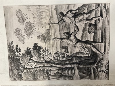 Lot 176 - Wenceslaus Hollar (1607-1677) three 17th century engravings - Swarming of the bees and two others, each 26 x 20cm, stuck down