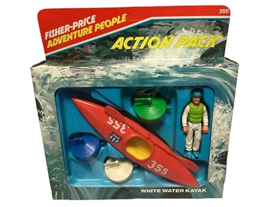 Lot 73 - Fisher-Price (c1977-1980) Adventure People White Water Kayak Action Pack, in window box No.355 (1)