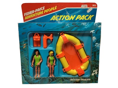 Lot 71 - Fisher-Price (c1976-1980) Adventure People Scuba Divers Action Pack, in window box No.353 (1)
