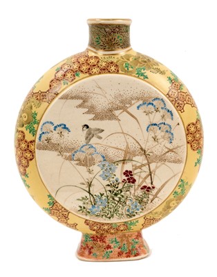 Lot 65 - Meiji period moonflask in the manner of Ito Tozan