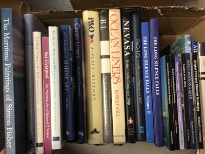 Lot 304 - Collection of maritime books and some London related books (3 boxes)