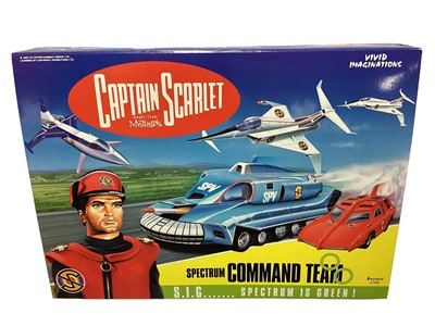 Lot 342 - Vivid Imaginations (c1993) Captain Scarlett & the Mysterons Spectrum Command Team, boxed No.51006, plus Angel Interceptor jet fighters, on card with bubblepack (x2) and other related accessories (q...