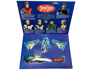 Lot 342 - Vivid Imaginations (c1993) Captain Scarlett & the Mysterons Spectrum Command Team, boxed No.51006, plus Angel Interceptor jet fighters, on card with bubblepack (x2) and other related accessories (q...