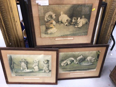Lot 53 - Set of three coloured prints of dogs